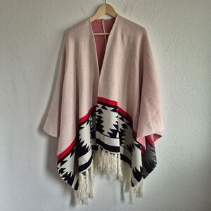 Indigo Thread Co. Plus Size Aztec Poncho Open Cardigan Womens Size 1X-3X